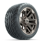 GTW&reg; Graffiti Bronze/ Black 14 in Wheels with 225/ 40-R14 Fusion GTR Street Tires - Set of 4