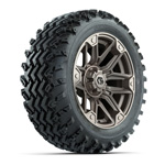 GTW&reg; Graffiti Bronze/ Black 14 in Wheels with 23X10-14 Rogue All-Terrain Tires - Set of 4