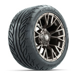 GTW&reg; Vandal Bronze/ Machined 14 in Wheels with 225/ 40-R14 Fusion GTR Street Tires - Set of 4