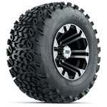 GTW Specter Machined/ Black 10 in Wheels with 20 in Duro All-Terrain Tires - Set of 4