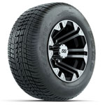 GTW Specter Machined/ Black 10 in Wheels with 20 in Duro Lo-Pro Street Tires - Set of 4