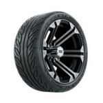 14 inch GTW Specter Machined/ Black Wheels with Fusion GTR Street Tires