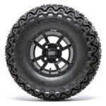 GTW Storm Trooper Black Wheels with 22in Predator A-T Tires - 10 Inch
