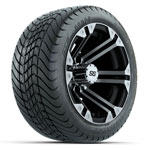 GTW Specter Black and Machined 12 in Wheels with 18 in Mamba Street Tires - Set of 4