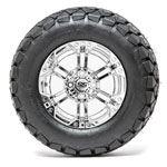GTW Specter Chrome Wheels with 22in Timberwolf Mud Tires - 12 Inch