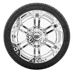 GTW Specter Chrome Wheels with 18in Fusion DOT Approved Street Tires - 12 Inch