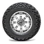 GTW Tempest Chrome Wheels with 23in Predator A-T Tires - 12 Inch