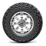 GTW Tempest Chrome Wheels with 23in Predator A-T Tires - 12 Inch