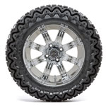 GTW Tempest Chrome Wheels with 23in Predator A-T Tires - 14 Inch