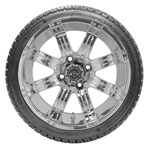 GTW Tempest Chrome Wheels with 18in Fusion DOT Approved Street Tires - 14 Inch