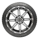 GTW Element Black and Machined Wheels with 18in Fusion DOT Approved Street Tires - 14 Inch