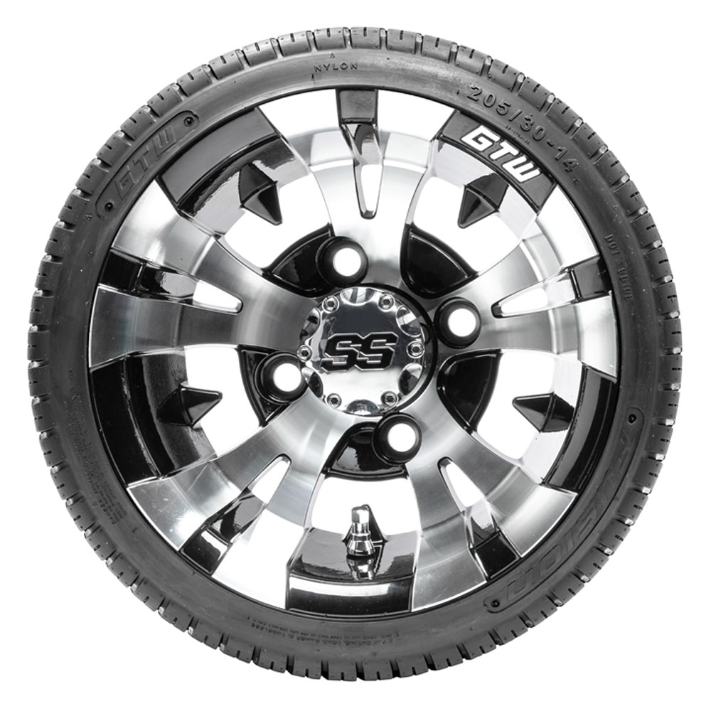GTW Vampire Black and Machined Wheels with 18in Fusion DOT Approved