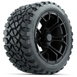 GTW Spyder Matte Black 14 in Wheels with 23x10-14 Nomad All-Terrain Tires - Set of 4