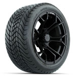 GTW Spyder Matte Black 14 in Wheels with 225/ 30-14 Mamba Street Tires - Set of 4