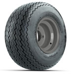 Gray Steel 8 in Wheels with 18 in GTW Topspin Tires - Set of 4