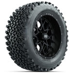 GTW Matte Black Vortex 14 in Wheels with 23x10-14 Duro Desert All-Terrain Tires - Set of 4