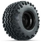 Black Steel 8 in Wheels with 18 in Sahara Classic All-Terrain Tires - Set of 4