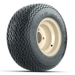 Ivory Steel 8 in Wheels with 18 in Duro Sawtooth G/ C10 Tires - Set of 4