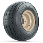 Beige Steel 8 in Wheels with 18 in Kenda Hole-N-1 Tires - Set of 4