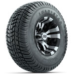 GTW Vampire Machined/ Black 10 in Wheels with 205/ 65-10 Kenda Load Star Tires - Set of 4