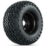 Black Steel 12 in Wheels with 23x10.5-12 GTW Predator All-Terrain Tires - Set of 4