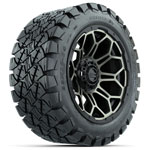 GTW Bronze/ Black Bravo 14 in Wheels with 22x10-14 Timberwolf All-Terrain Tires - Set of 4