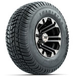 GTW Specter Machined/ Black 10 in Wheels with 205/ 65-10 Kenda Load Star Tires - Set of 4