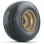 Stone Steel 8 in Wheels with 18 in Kenda Hole-N-1 Tires - Set of 4