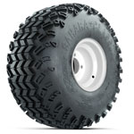 White Steel 8 in Wheels with 22 in Sahara Classic All Terrain Tires - Set of 4