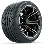 GTW Spyder 12 in Wheels with 215/ 40-R12 Fusion GTR Street Tires - Set of 4