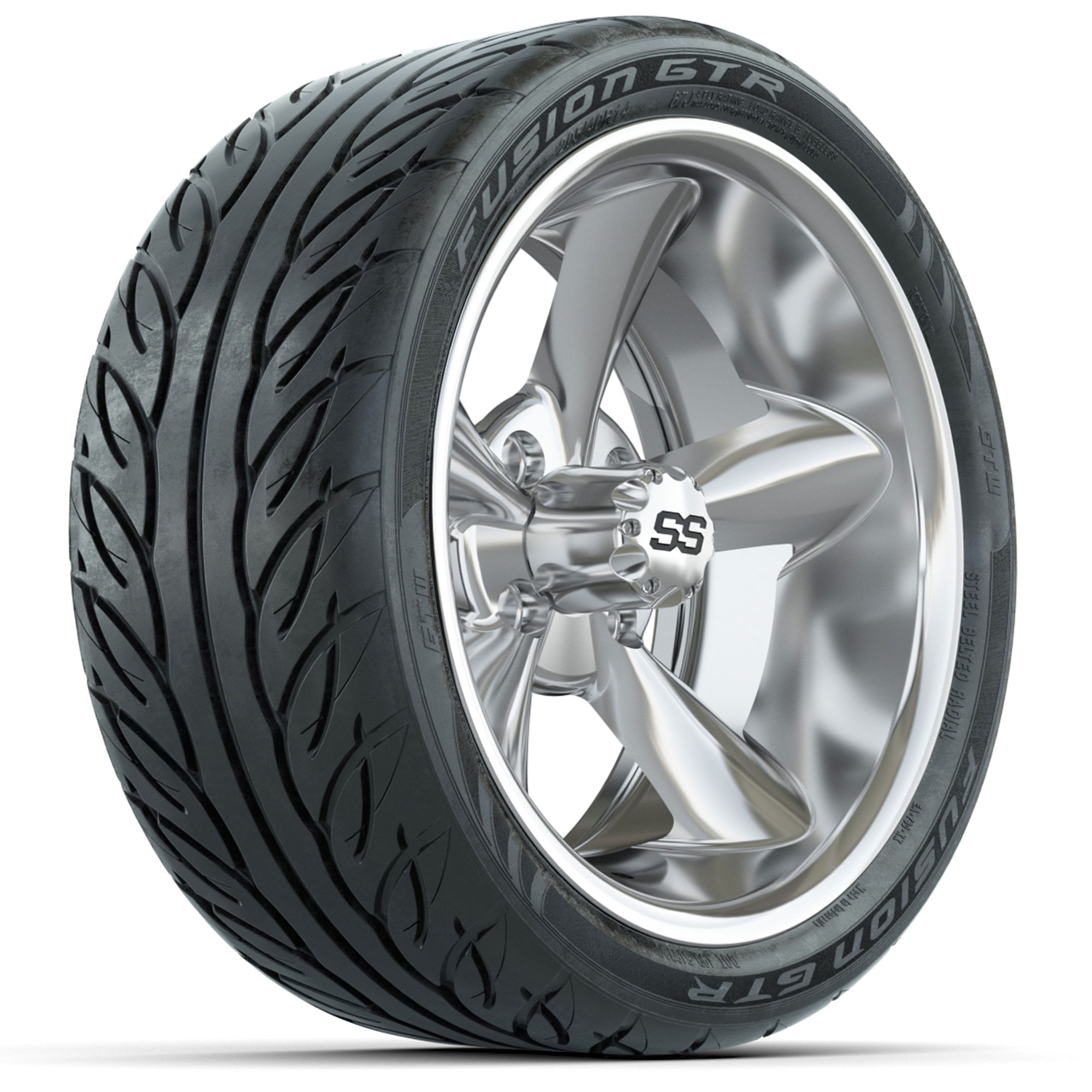 GTW Godfather Chrome 14 in Wheels with 205/40R14 Fusion GTR Street