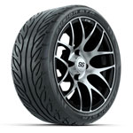 GTW Pursuit Machined/ Black 14 in Wheels with 205/ 40-R14 Fusion GTR Street Tires - Set of 4