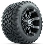 GTW Tempest 12 in Wheels with 22x11-R12 Nomad Steel Belted Radial Street Tires - Set of 4