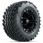 GTW Specter Matte Black 12 in Wheels with 22x11-12 Sahara Classic All-Terrain Tires - Set of 4