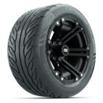 GTW Specter Matte Black 14 in Wheels with 255/ 45-R14 Fusion GTR street Tires - Set of 4