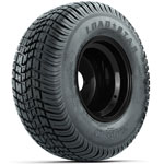 GTW Steel Black Centered 10 in Wheels with 205/ 65-10 Kenda Load Star Tires - Set of 4