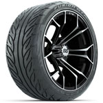 GTW Spyder Machined/ Black 15 in Wheels with Fusion GTR Lo-Pro Street Tires
