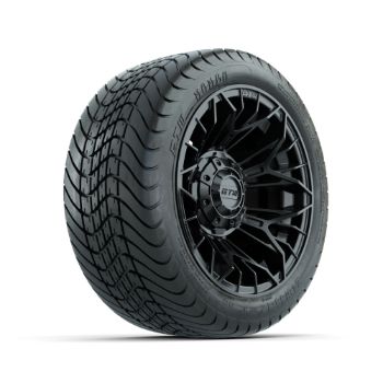 BuggiesUnlimited.com; GTW Stellar Black 12 in Wheels with 215/ 35-12 Mamba Street Tires - Set of 4