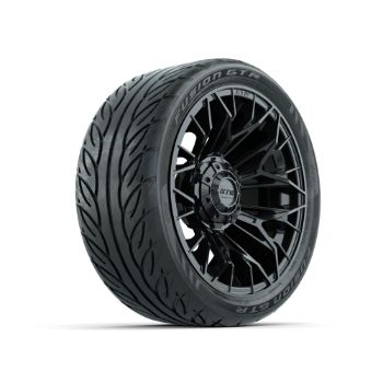 BuggiesUnlimited.com; GTW Stellar Black 14 in Wheels with 205/ 40-R14 Fusion GTR Street Tires - Set of 4