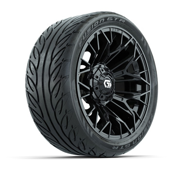 BuggiesUnlimited.com; GTW Stellar Black 14 in Wheels with 205/ 40-R14 Fusion GTR Street Tires - Set of 4