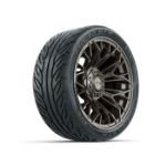 GTW Stellar Matte Bronze 14 in Wheels with 205/ 40-R14 Fusion GTR Street Tires - Set of 4