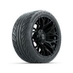 GTW Stellar Black 15 in Wheels with 215/ 40-R15 Fusion GTR Street Tires - Set of 4