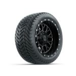 GTW Helix Machined & Black 12 in Wheels with 215/ 35-12 Mamba Street Tires - Set of 4