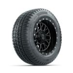 GTW Helix Machined & Black 12 in Wheels with 215/ 50-R12 Fusion S/ R Street Tires - Set of 4