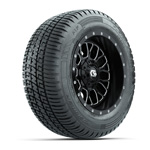 GTW Helix Machined & Black 12 in Wheels with 215/ 50-R12 Fusion S/ R Street Tires - Set of 4