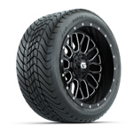 GTW Helix Machined & Black 14 in Wheels with 225/ 30-14 Mamba Street Tire - Set of 4