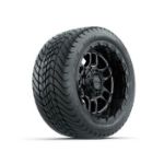 GTW Titan Machined & Black 12 in Wheels with 215/ 35-12 Mamba Street Tires - Set of 4