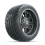 GTW Volt Gunmetal 14 in Wheels with 225/ 40-R14 Fusion GTR Street Tires – Set of 4