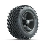 GTW Godfather Matte Grey 10 in Wheels with 18x9.50-10 Rogue All Terrain Tires – Set of 4