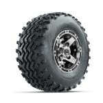 GTW Ranger Machined/ Black 8 in Wheels with 18x9.50-8 Rogue All Terrain Tires – Set of 4